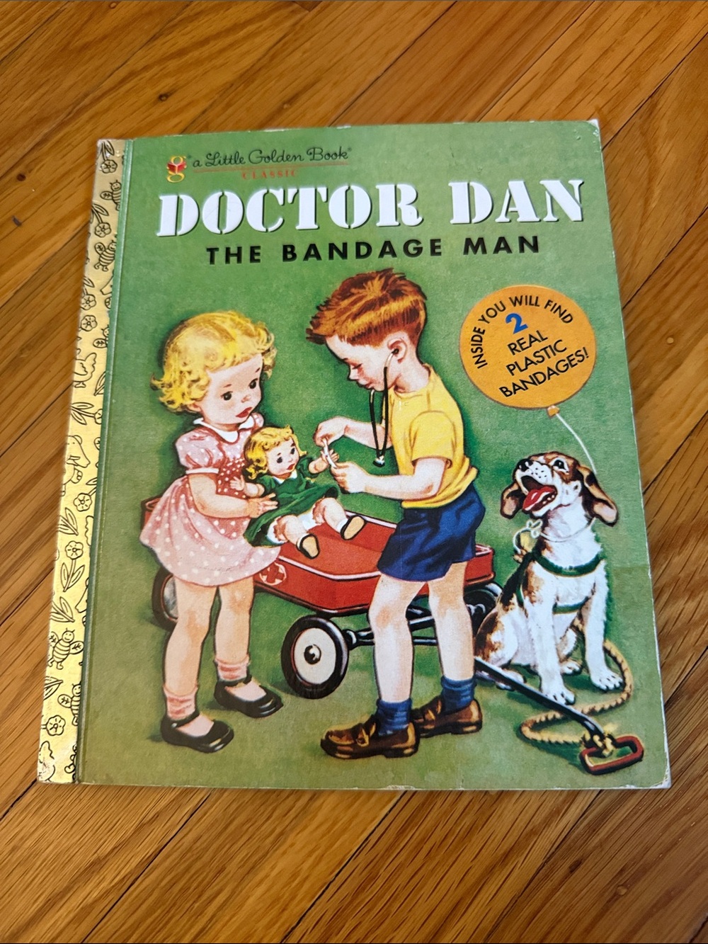 Doctor Dan The Bandage Man Little Golden Book - Green Cover